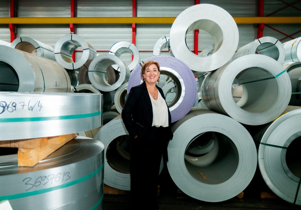 (Christine Mariani, CEO and founder of MCM steel v2 © Stephanie Jabardo / Forbes Luxembourg)