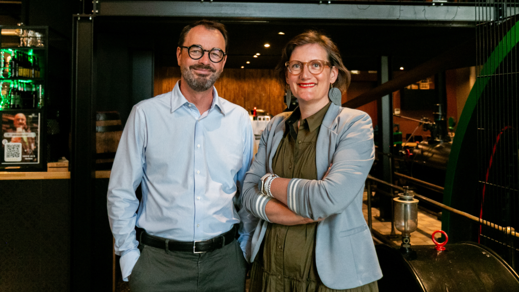 Maurice Treinen, Brewery Director, and Isabelle Lentz, CEO of Brasserie Nationale © Stephanie Jabardo / Forbes Luxembourg