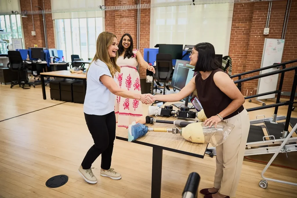 French Gates visits the Texas Robotics lab at the University of Texas in Austin, TX last year.PHOTO BY BEXX FRANCOIS, COURTESY PIVOTAL VENTURES