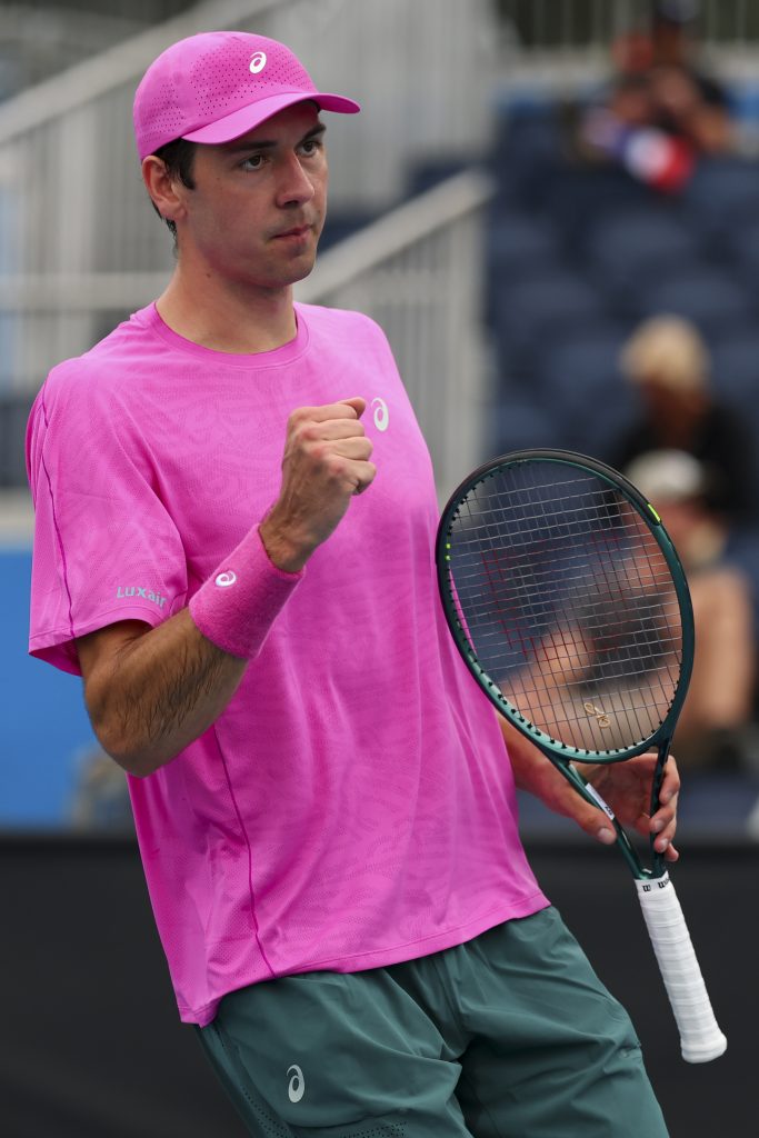 January 13: Chris Rodesch (LUX) at Court 13 during Opening Week prior to the 2026 Australian Open Tuesday, January 13, 2026. Photo by TENNIS AUSTRALIA/MORGAN HANCOCK